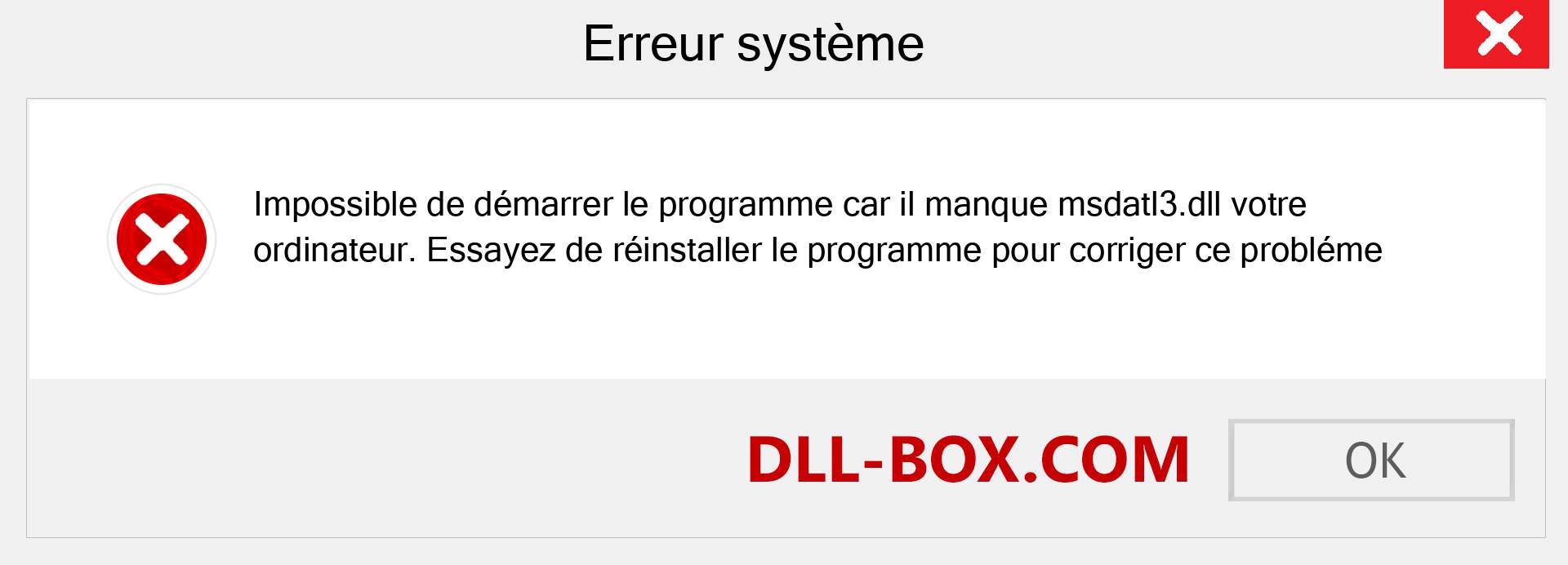 Le fichier msdatl3.dll est manquant ?. Télécharger pour Windows 7, 8, 10 - Correction de l'erreur manquante msdatl3 dll sur Windows, photos, images